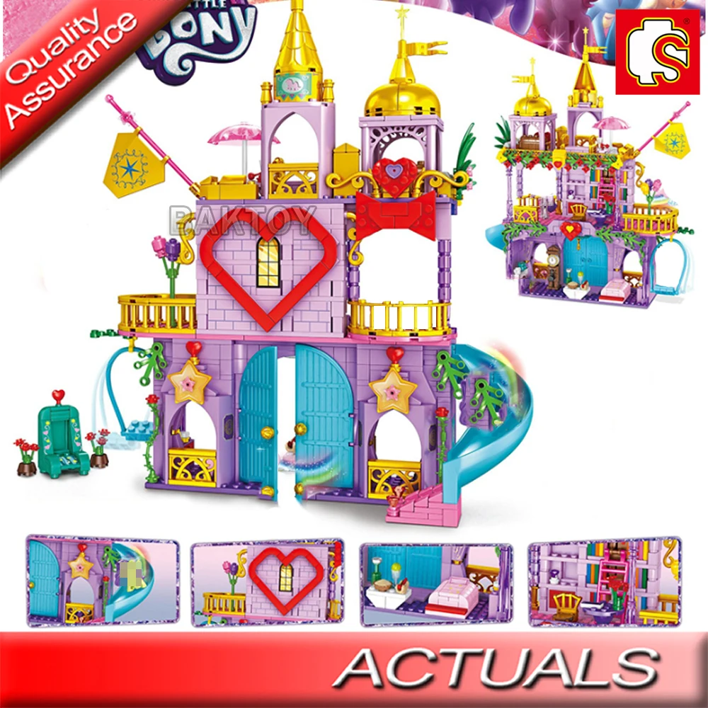 Конструктор Принцесса Пони замок дружбы мультяшный Рождественский Кирпич