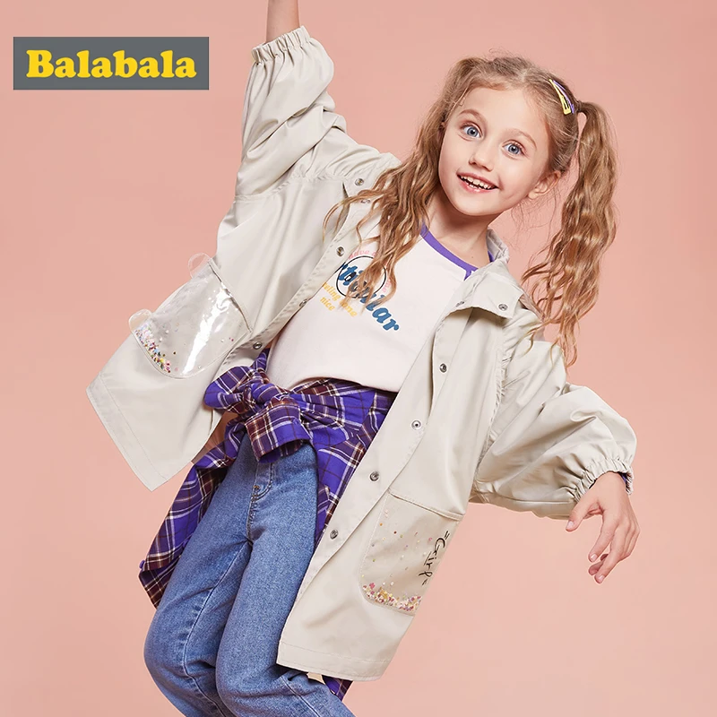 Куртка Balabala детская с капюшоном милая мягкая верхняя одежда для девочек пальто