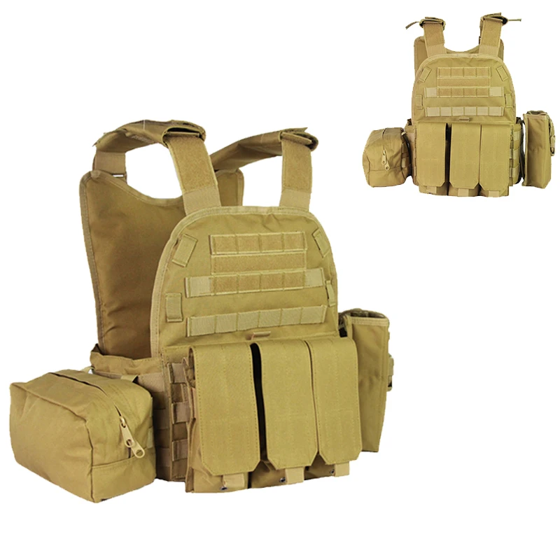 

Nylon Molle Webbed Gear Tactical Vest Body Armor Hunting Carrier Airsoft Accessories 6094 Pouch Combat Camo Military Army Vest