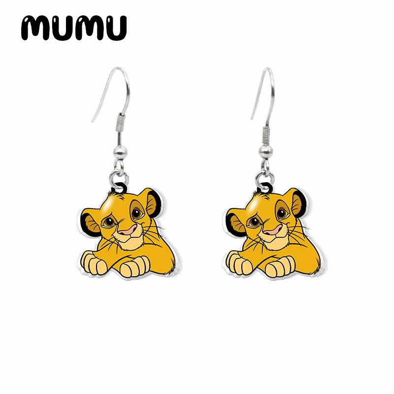 Новинка 2020 висячие серьги Король Лев акриловые с симбой и баной ювелирные