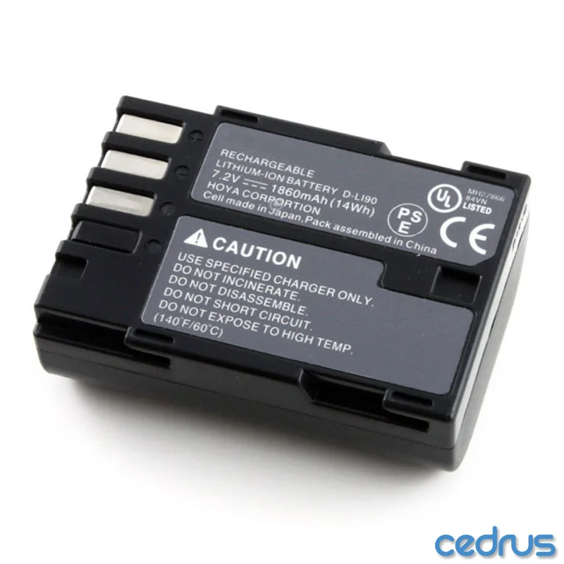 

Cedrus D-LI90 DLI90 D LI90 Digital Camera Battery For PENTAX K-7 K-7D K-5 K-5 II 645D K01