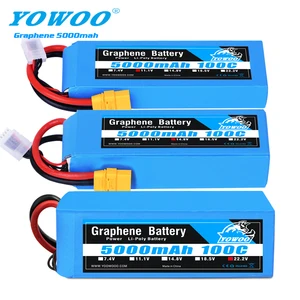Радиоуправляемая графеновая батарея Lipo 2S 7,4 V 3S 11,1 V 4S 14,8 V 6S 18,5 V 22,2 mAh 100C XT60 XT90 для радиоуправляемого автомобиля вертолета