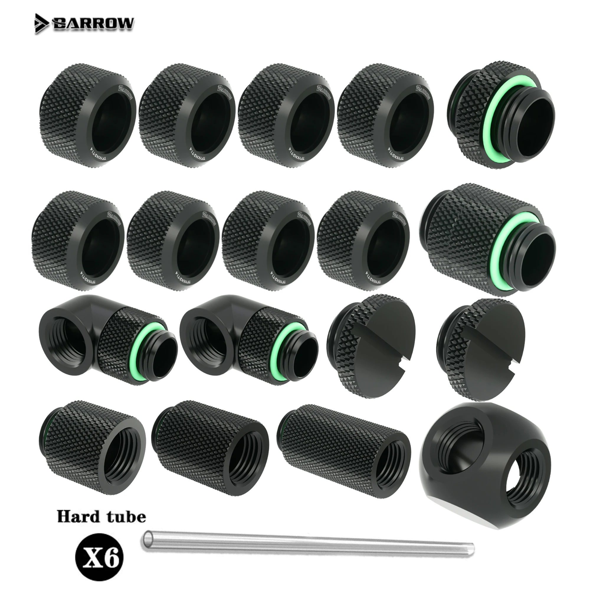 

Barrow Rigid Tube, Hard Tube KIT, Water Cooling fitting G1/4 thread accessories For Case Water Cooled system