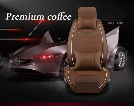 1PC Coffee addpillow Только 1 шт. кожаный чехол на переднее сиденье автомобиля для Mazda 3 6 CX-5 CX7 323 626 M2 M3 M6 Axela Familia автомобильные аксессуары для стайлинга автомобилей - Название цвета: 1PC Coffee addpillow