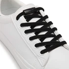 Шнурки черные магнитные для кроссовок, эластичные, без завязывания, плоские, для ленивых, для детей и взрослых, аксессуары для обуви