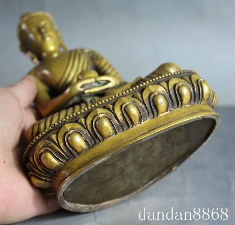 

Wedding Decoration 5"Tibetan Tibetan old tibet buddhism bronze healing Medicine Buddha Sakyamuni Shakyamuni statue