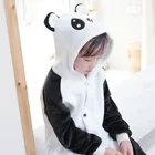 Детский фланелевый костюм-кигуруми в виде панды, тигра, пингвина