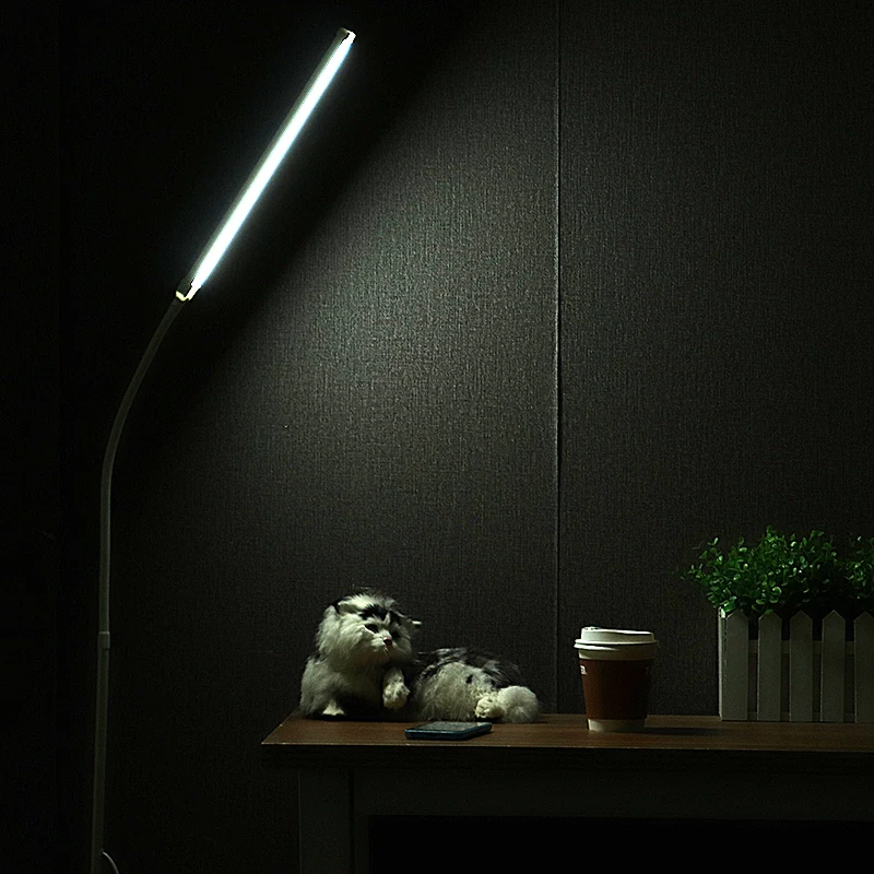 8W 700lm Modern Stand Floor Lamp White &amp Warm LED Dimmer USB Desk Reading Night Light Fixture for Bedroom Decor | Лампы и освещение