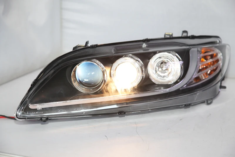 Для MAZDA 6 фары на MAZDA 6 Atenza в сборе Головной фонарь 2004-2011 год передний светильник s с дневным ходовым светильник