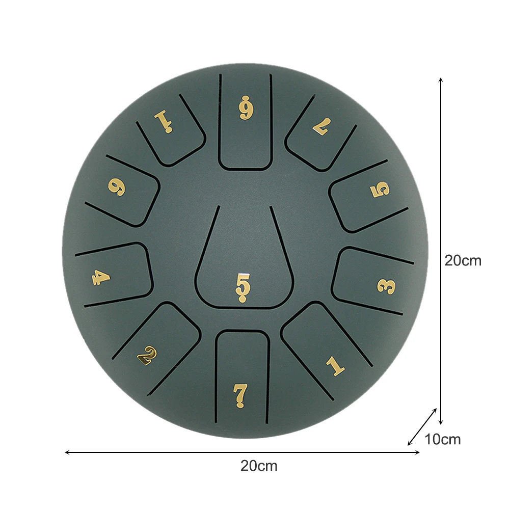 

8 inch 11 Tune Tongue Drum Hand Tank Percussion Musical Instruments Hand Tang Drum for Drop shipping