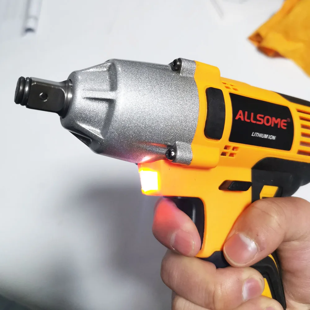 Аккумуляторный ударный гайковерт ALLSOME 98VF 12000 нм 110 мАч 240 в|Электрические ключи| |