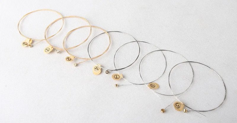 7-струнная линейная струна маленькая жесткая зеленая для музыкальных