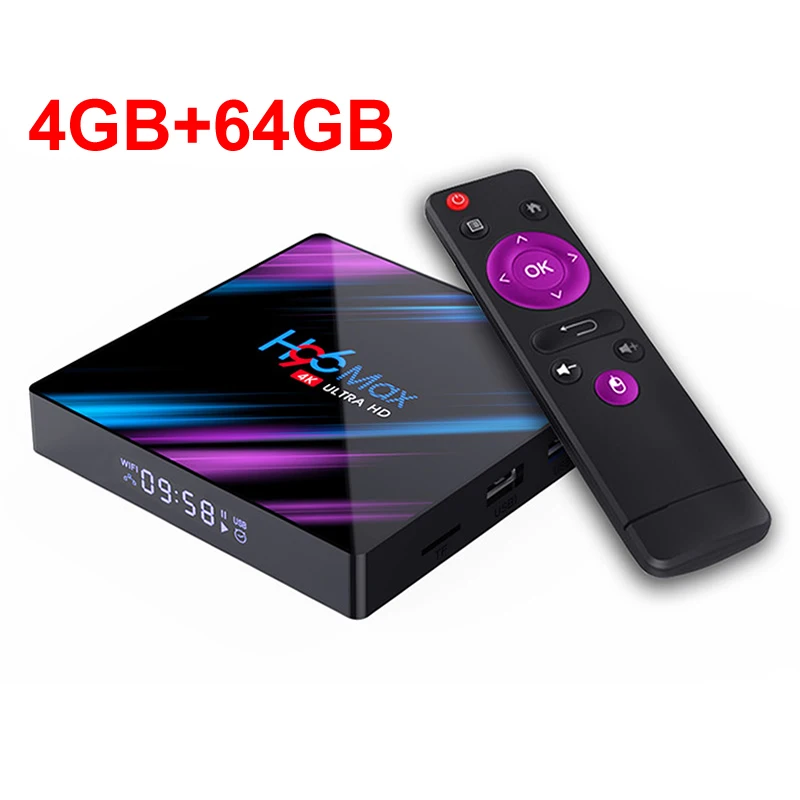 Android 9,0 Smart tv Box H96 MAX 3318 4 Гб ОЗУ 64 Гб ПЗУ Rockchip RK3318 BT4.0 USB3.0 2,4G 5G двойной wifi 3D 4K HDR медиаплеер - Цвет: 4GB 64GB