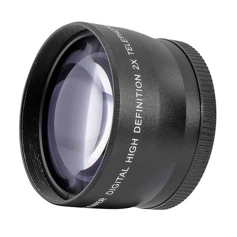 Телеобъектив 58 мм 2X преобразователь телеобъектива для Canon Nikon Sony Pentax 18-55 |