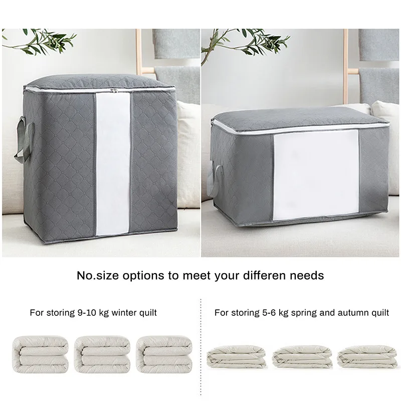 

Home Storage Foldable Bag New Waterproof Oxford Fabric Bedding Pillows Quilt Storage Bags Dormitory Wardrobe Clothes Organizer