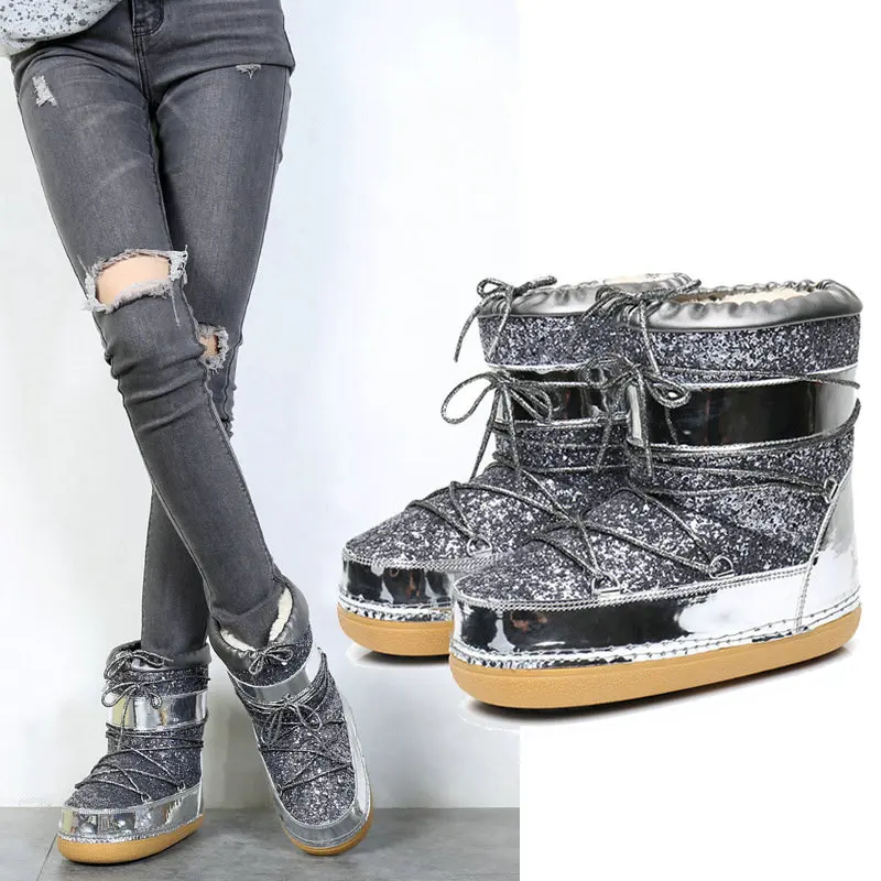 2019 зимние ботинки Зимние ботильоны женская обувь теплые на меху повседневная