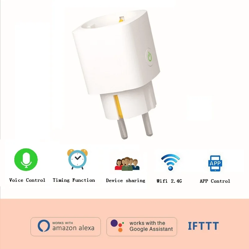 Wifi Smart Plug AC EU розетка беспроводная синхронизация голосового пульта