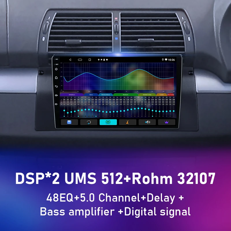 srnubi 2 din android 10 carplay car radio for bmw 5 e39 e53 x5 m5 1999 2003 2006 multimedia player 4g gps stereo dvd speakers free global shipping