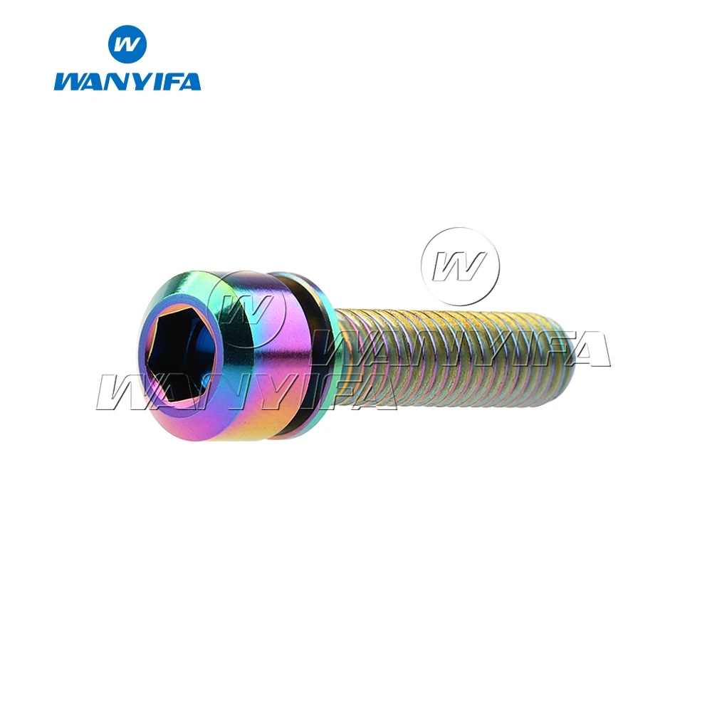 Титановый болт M6x 16 18 20 25 35 мм шестигранные шурупы с шайбой для велосипеда