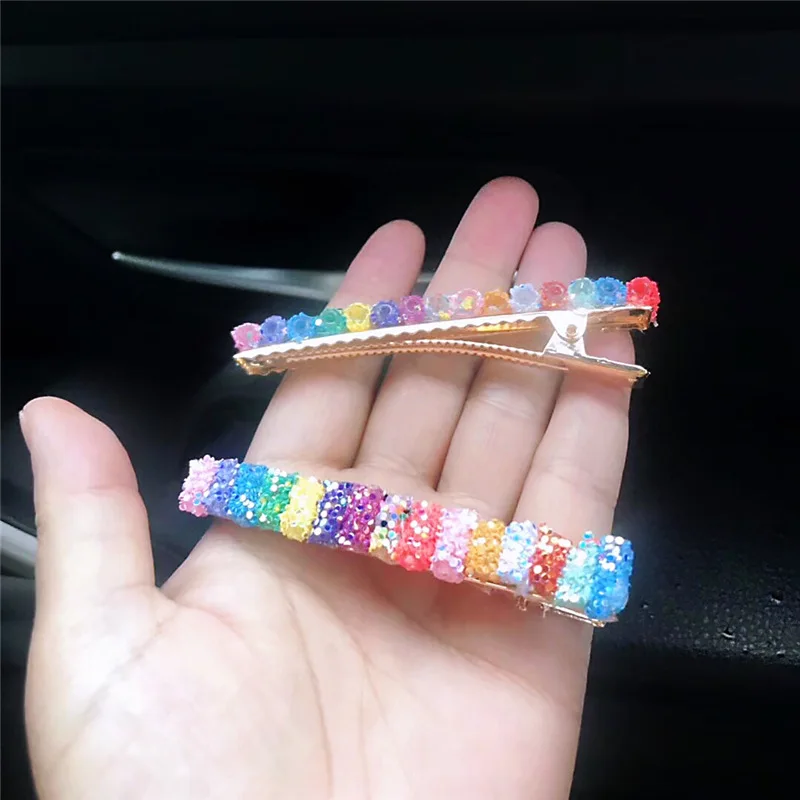 

Fashion Colour sequined hairpins Hair Barrette Hair Clip Hairpin Girls Shining Hair Accessories Women Headdress Wholesale