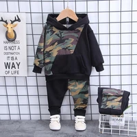 stitching color childrens boys hoodie long sleeved sweater in childrens casual trousers spring and autumn suit 1 5 y