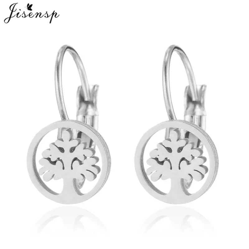Серьги-кольца Jisensp из нержавеющей стали женские винтажные золотистые украшения в