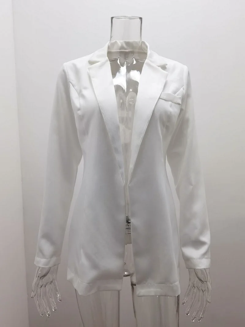 

Women Autumn Blazer Jacket Fashion Basic Blazer Casual Solid Button Long Sleeve Work Suit Coat Office Lady Elegant Blazers Tops