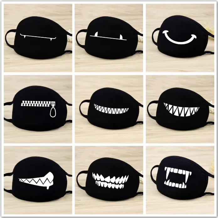 Мультяшная маска модная противотуманная/Пылезащитная/Ветрозащитная хлопковая