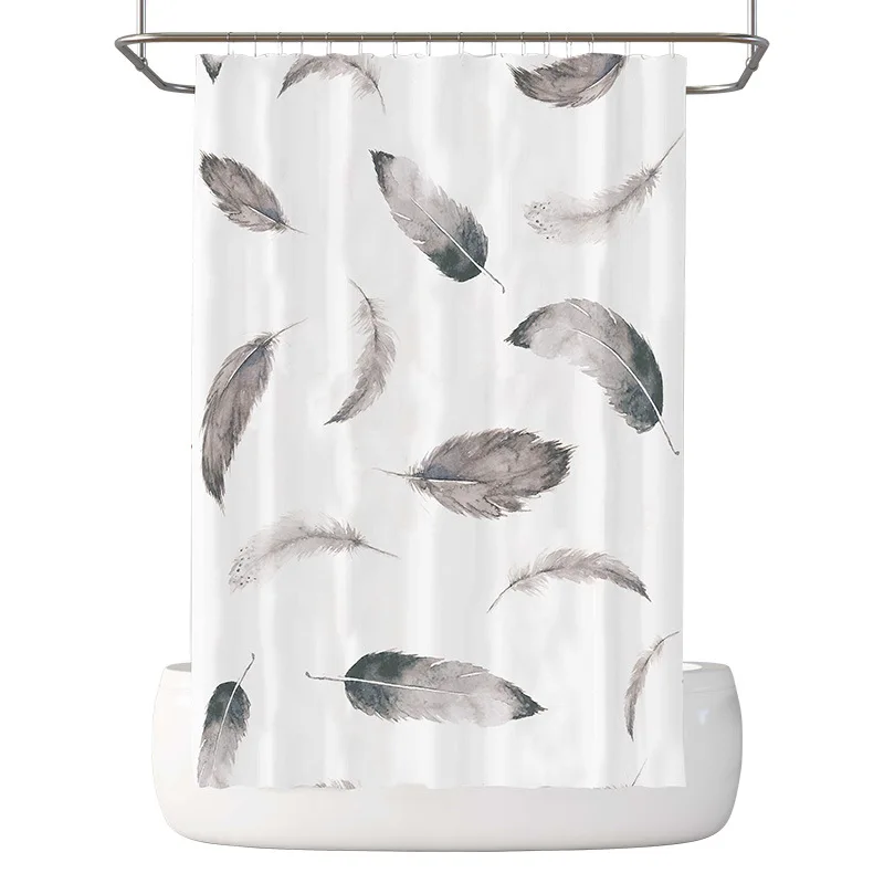 Цифровая печать водонепроницаемая занавеска для душа свежий цвет ванной ванная