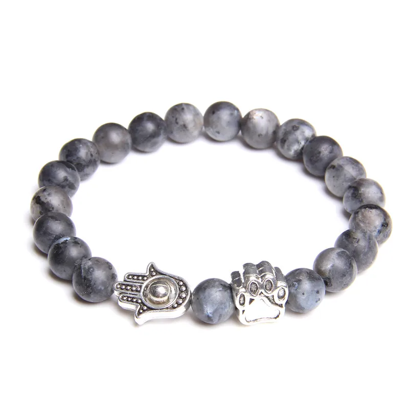 Натуральные Синие кружевные Агаты каменные бусины ручной браслет мужской