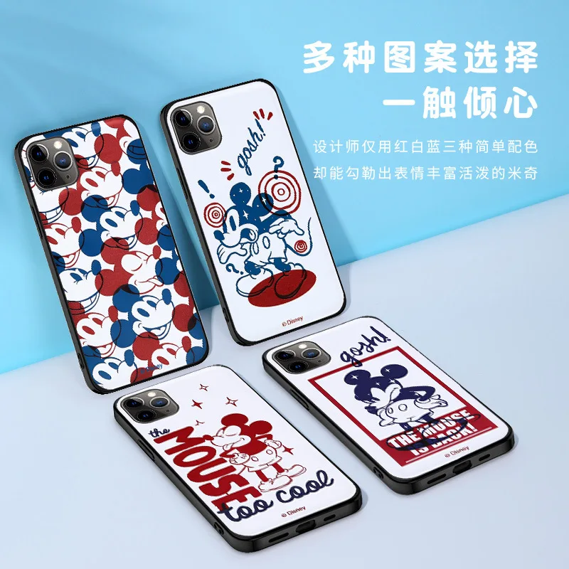 

Disney Mickey Minnie Cartoon Mobile Phone Case for iPhone 7/8 plus x/xs xr xsmax 11 pro max 12pro max Cute Couples phone Shell