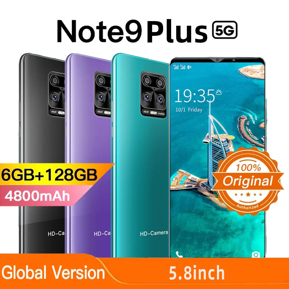 Смартфон Radmi Note 9 Plus 5 8 дюйма 6 + 128 ГБ 16 Мп 4G LTE|Защитные стёкла и плёнки для
