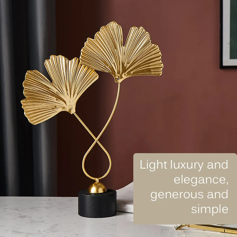 

Ginkgo Desktop Decoration Compact Practical Golden Ginkgo Desktop Ornament