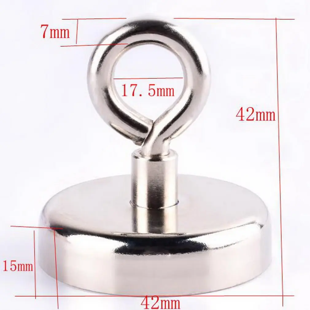 

42mm strong salvage magnet Salvage Strong Recovery Magnet Neodymium Hook Treasure Hunting Fishing 10-200KG Bearing