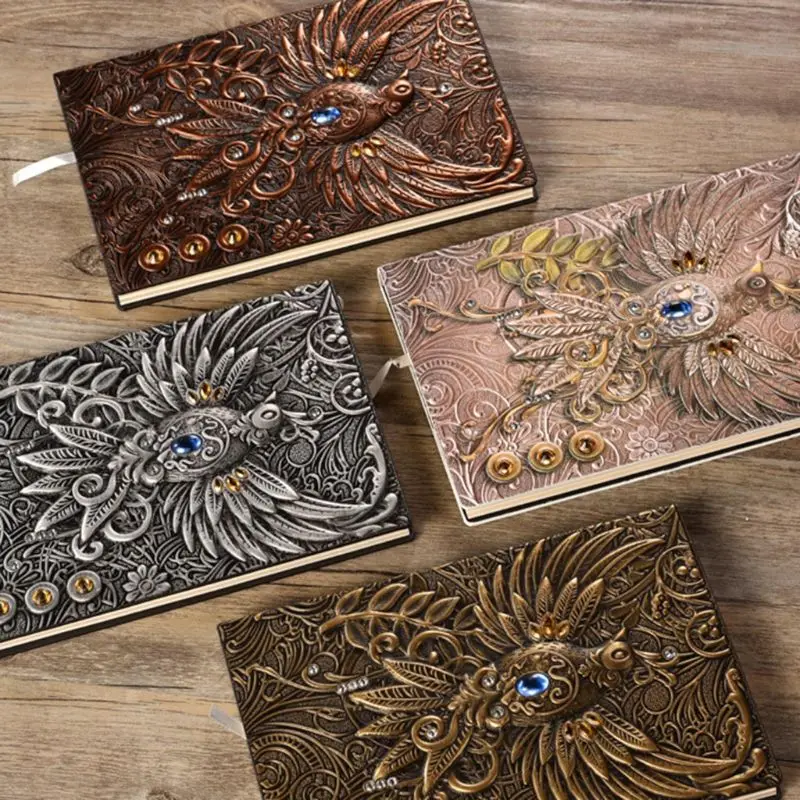 Винтажный Ретро ежедневный ноутбук Феникс Длинная жизнь тема птицы выстроенная