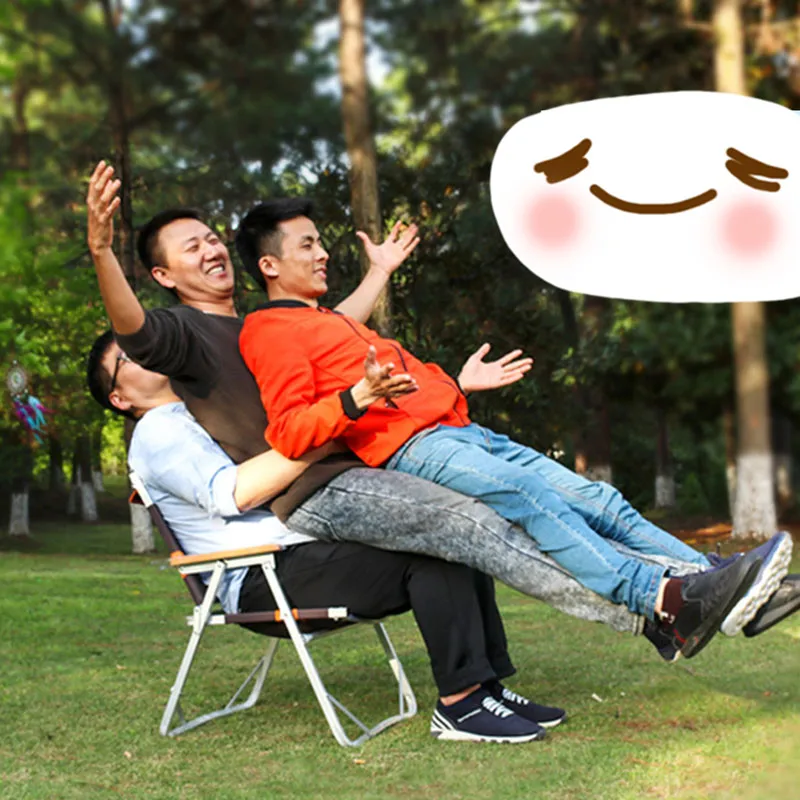 Складной стул в форме Луны Сверхлегкий складной из ткани Оксфорд для пляжа