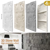 4pcs 120x60cm Home Decor 3D PVC Wood Grain Wall Paper Brick Stone Wallpaper 3D wall panel Living Room Bedroom Wall Sticker Decor