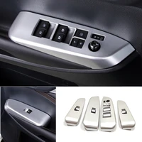 for toyota highlander 2015 2020 abs matte inner door armrest window switch cover decoration control panel auto accessories 4pcs