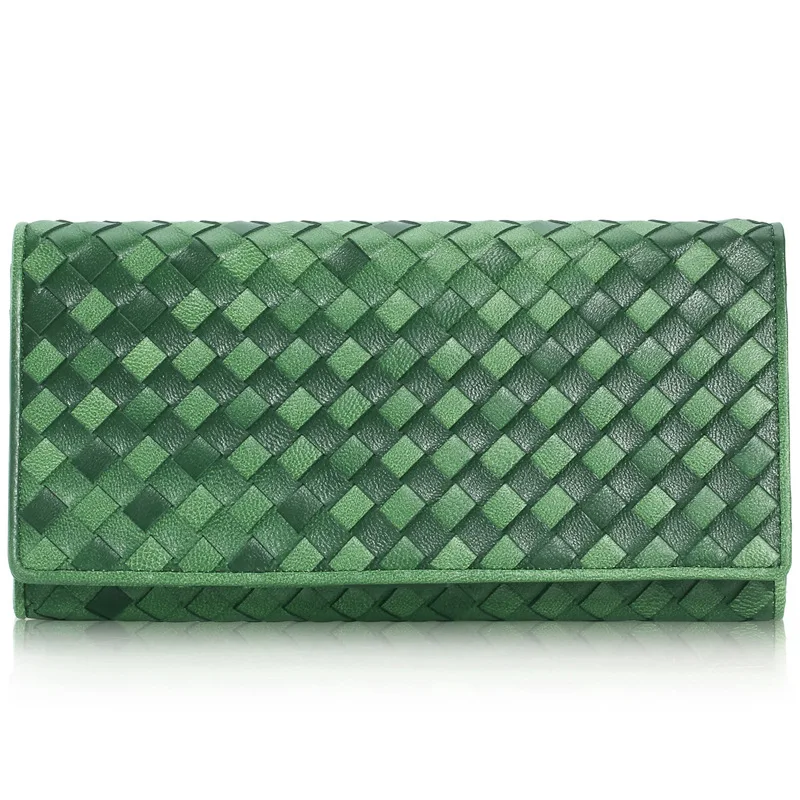 Кожаные женские кошельки из овчины ручная трикотажная сумка полиэстера | Багаж и