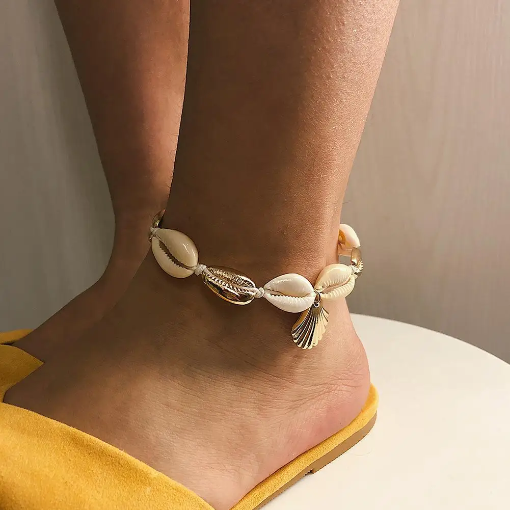 Женский простой гребешок ножной браслет из сплава ручной работы Национальный