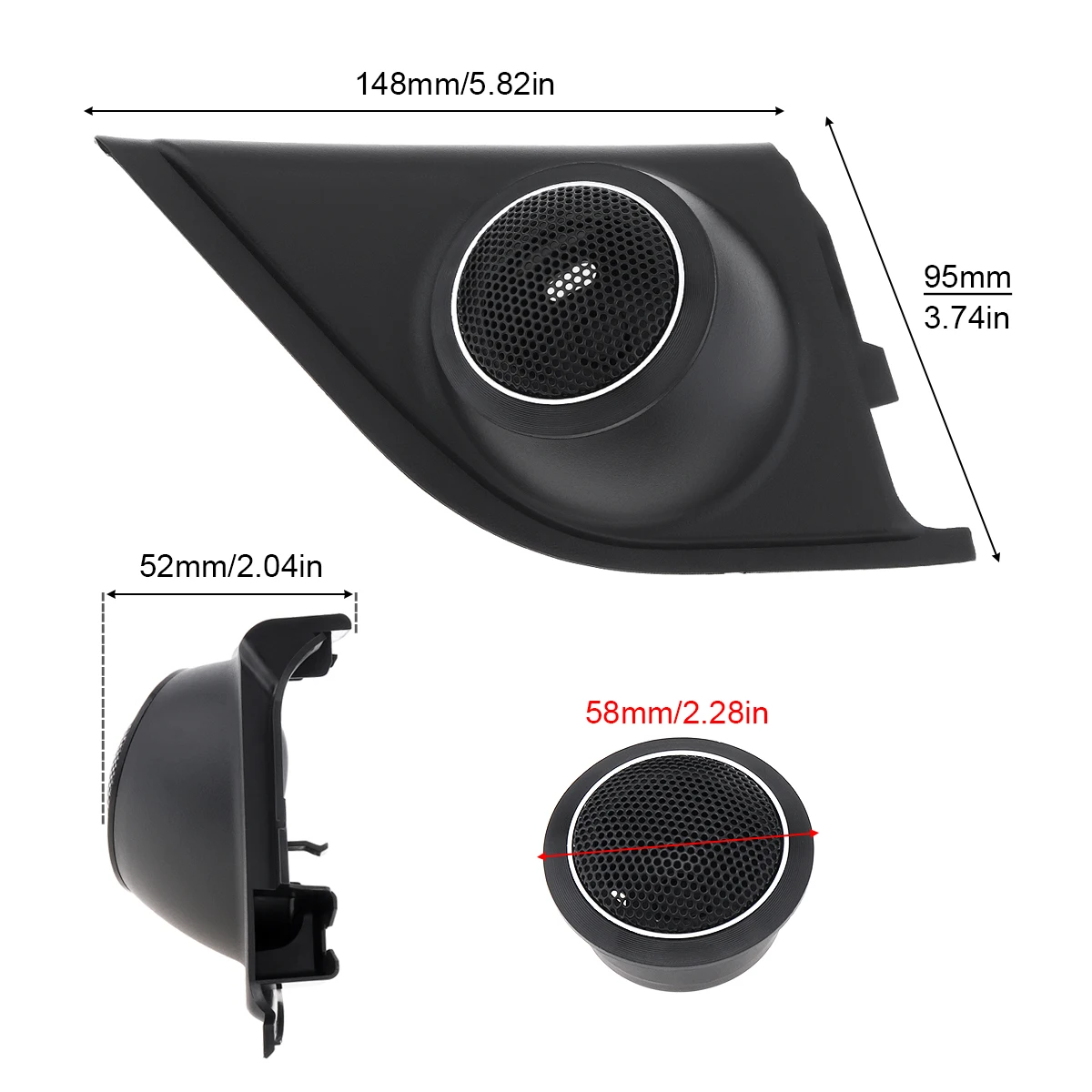 "Car Tweeter Speaker Horn Mounts Door Case Front Door Speaker Adapter Cover for Honda 20172021