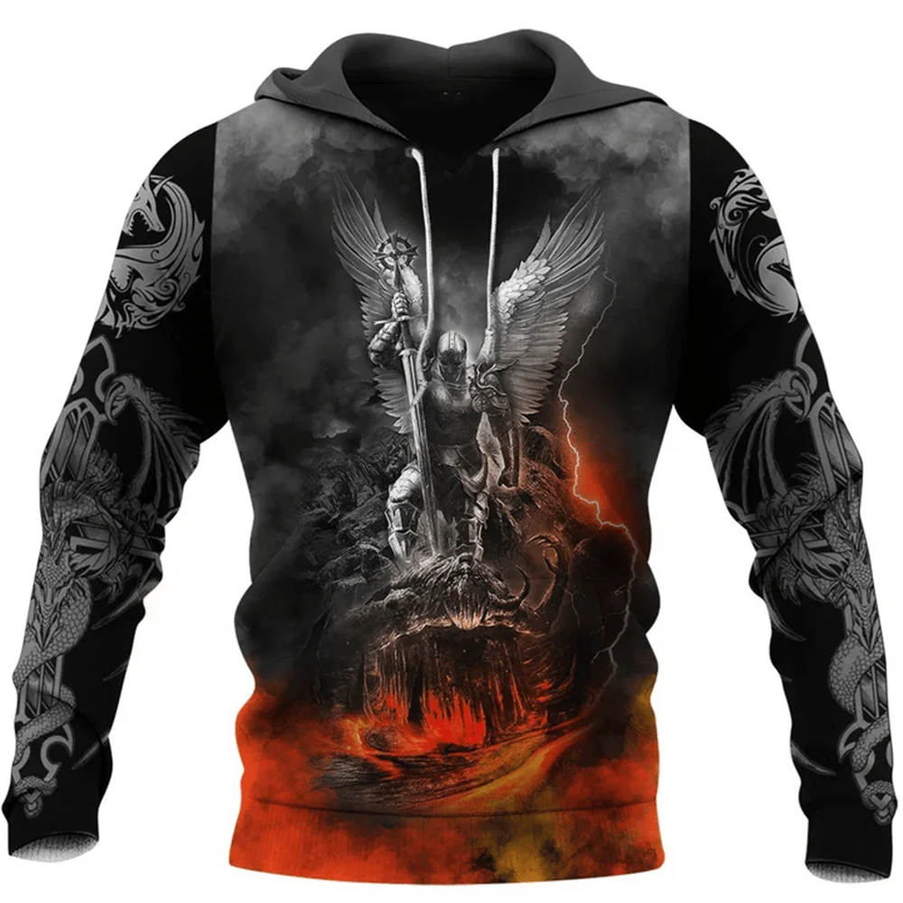 

CLOOCL Men Hoodie Tattoo and Dungeon Dragon 3D All Over Print Hooded Pullover Women Fashion Sportswear Unisex Hip Hop Streetwear
