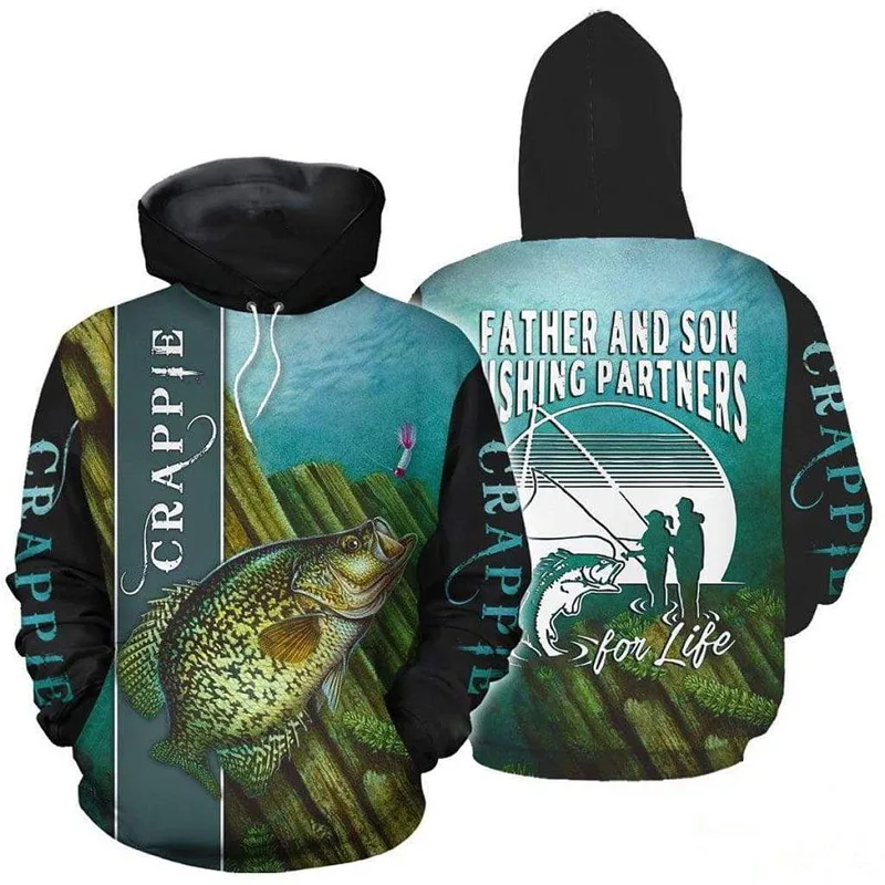 

Father&Son Fishing Partners 3D Full-printing Hoodie Autumn Winter Fashion Casual Sweatshirt Unisex Harajuku Zip Jackets