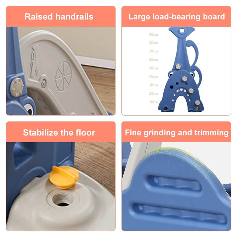 

Baby Indoor Slides Eco-friendly Home Kids Swing Chair Slides Set Children Playground with Swing Basketball Hoop Music Kid Gift