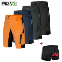 wosawe mens cycling shorts loose fit bike shorts outdoor sports bicycle short pants mtb mountain shorts water resistant s 2xl