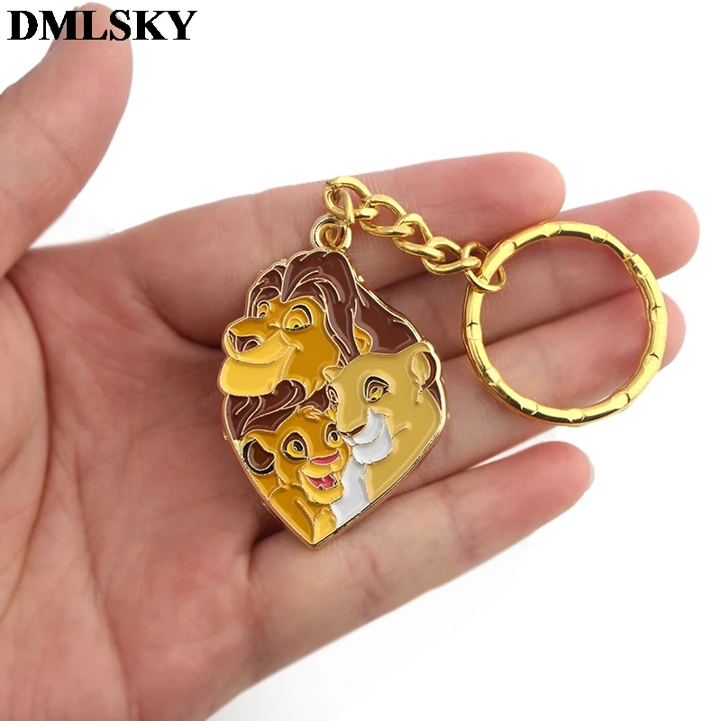 DMLSKY The Lion Kings сплав Брелоки Кольцо подарок для женщин девушка сумка брелок-Шарм кольцо для ключей с подвеской ювелирные изделия M3803