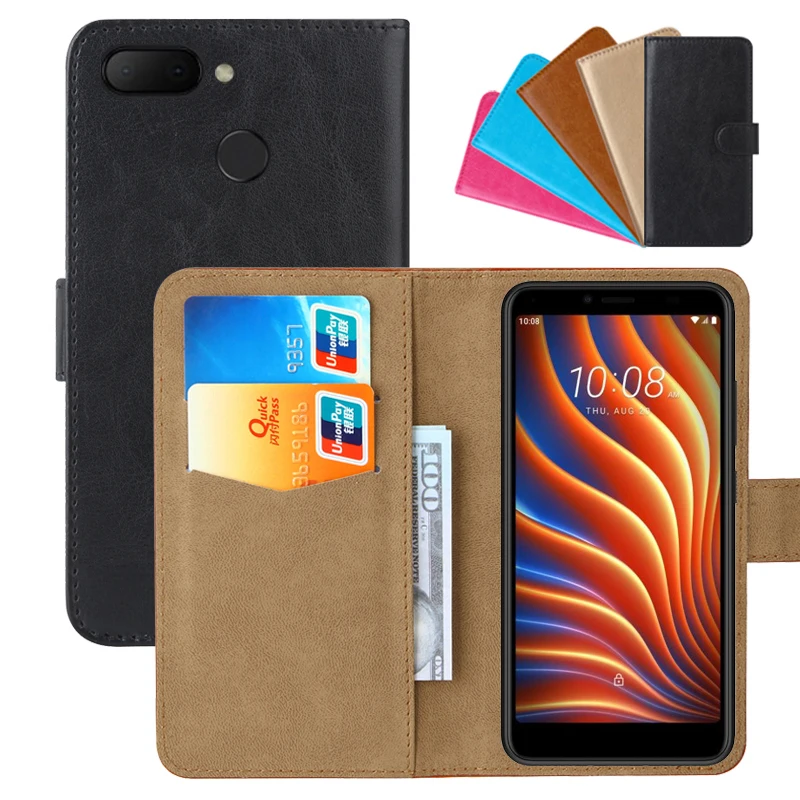 

Luxury Wallet Case For HTC Wildfire E lite PU Leather Retro Flip Cover Magnetic Fashion Cases Strap