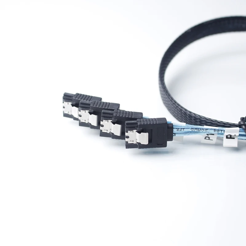 Обратный внутренний HD Mini SAS (SFF 8643) цель до 4 SATA 7pin хост кабель 0 5 м/3 3 футов/1 м| |