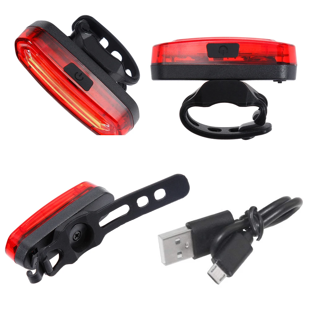 

Bike Bicycle Lamp Rechargeable LED USB COB Mountain Bike Tail Light Taillight MTB Safety Warning Bicycle Rear Light 2021