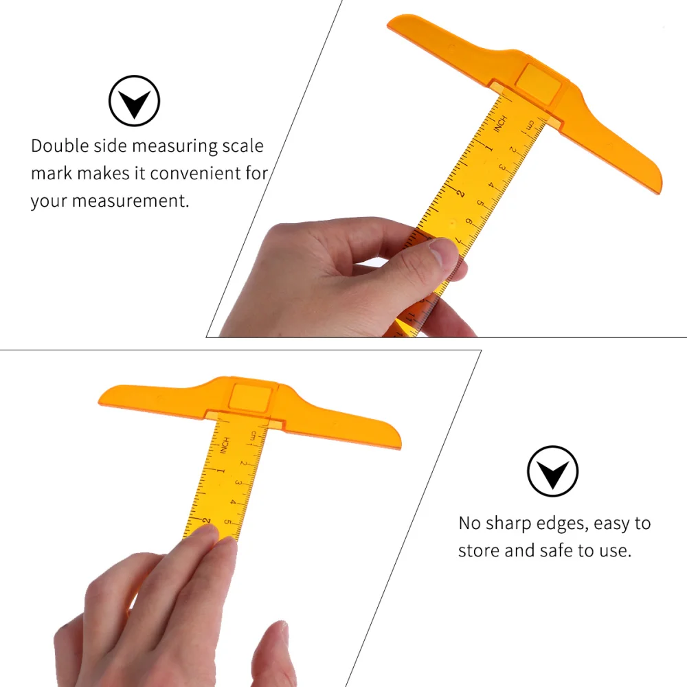 

2 Pcs T Shape Rulers Double Scale Ruler Measuring Ruler Measuring Tool